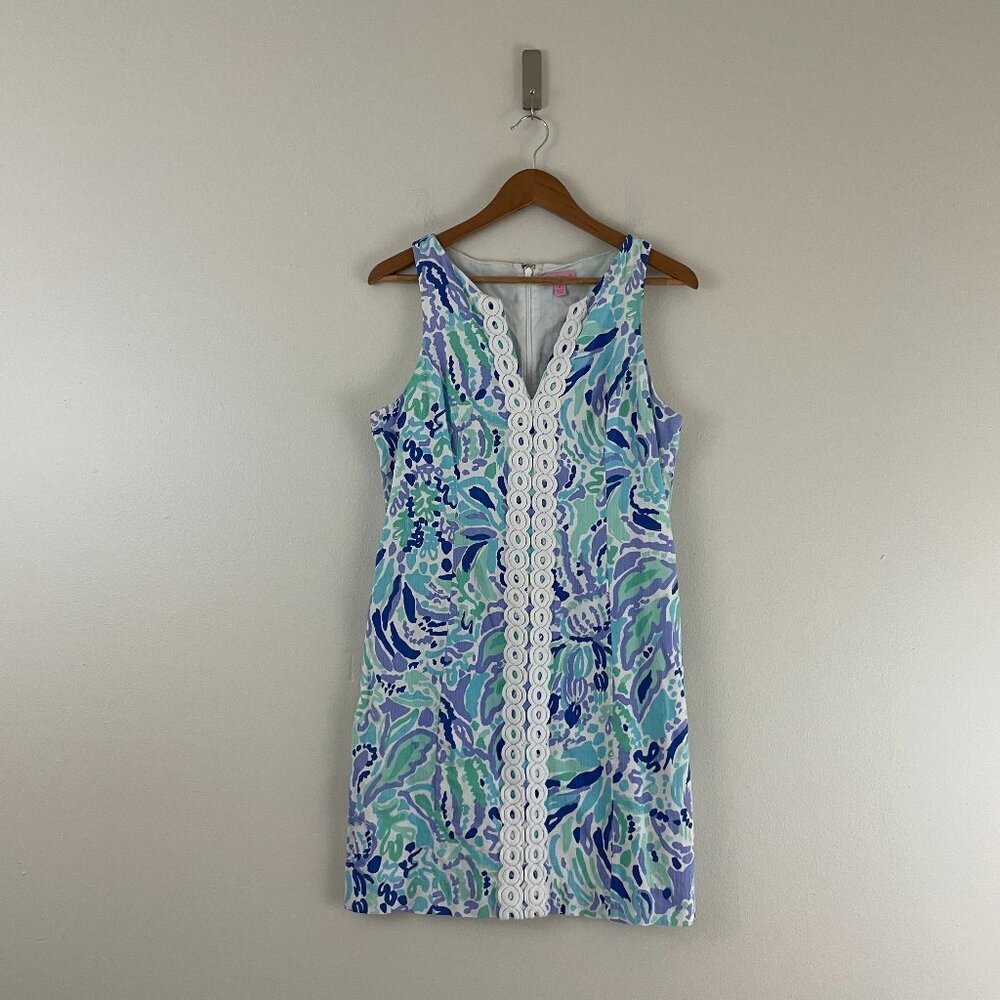 Lilly Pulitzer Ryder Shift Dress in Lilly's Lilac Nice Ink Size 8